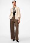 Y.A.S Egsa Bow Front Crochet Cardigan, Birch