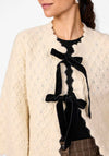 Y.A.S Egsa Bow Front Crochet Cardigan, Birch