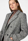 Y.A.S Petro Herringbone Long Coat, Grey Multi