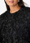 Y.A.S Flowi Petal Textured Short Jacket, Black