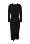 Y.A.S Ruby Ruched Waist Midi Dress, Black