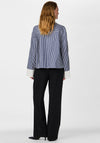 Y.A.S Stria Striped Button Shirt, Blue