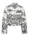 Y.A.S Garden Print Crop Shirt, Star White