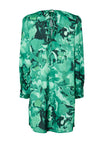 Y.A.S Linga Satin Floral Shift Dress, Green