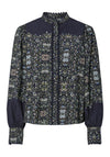 Y.A.S Tillo Long Sleeve Blouse, Navy Floral
