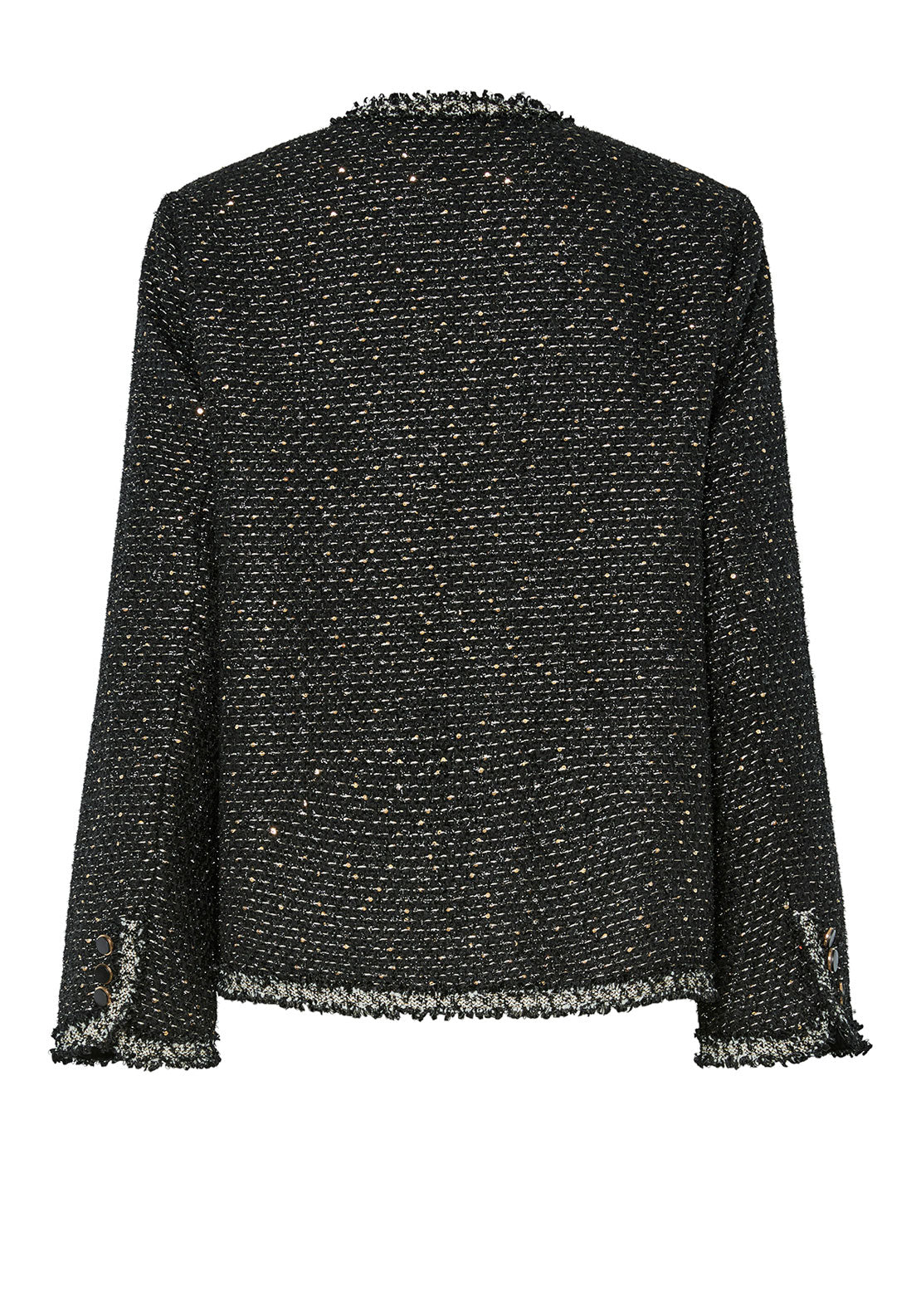 YAS Unida Oversized Boucle Jacket, Black