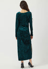 Y.A.S Tillia Velvet Rhinestone Long Dress, Green