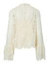 Y.A.S Arizona Long Sleeve Lace Top, Off-White