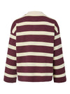 Y.A.S Isabell Long Sleeve Polo Knit Pullover, Wine
