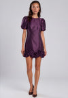 Y.A.S Elina Ruffle Trim Mini Dress, Purple
