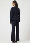 YAS Kariso Long Sleeve Button Up Blazer, Navy