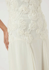 YAS Fedora 3D Floral Strap Maxi Dress, Cream