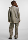Y.A.S Styles Oversized Shimmery Metallic Blazer, Gold