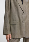 Y.A.S Styles Oversized Shimmery Metallic Blazer, Gold