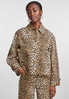 Y.A.S Leonora Leopard Print Denim Jacket, Nomad