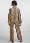 Y.A.S Leonora Leopard Print Denim Jacket, Nomad
