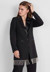Y.A.S Jessi Embellished Fringe Blazer Mini Dress, Black