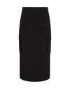 Y.A.S Pocka High Rise Midi Skirt, Black