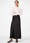 Y.A.S Pella Satin High Waisted Maxi Skirt, Black