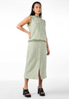 Y.A.S Asara Tweed Midi Skirt, Sage