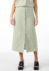 Y.A.S Asara Tweed Midi Skirt, Sage
