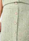 Y.A.S Asara Tweed Midi Skirt, Sage
