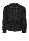 Y.A.S Flera Floral Peplum Top, Black