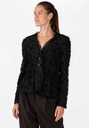 Y.A.S Flera Floral Peplum Top, Black
