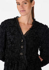Y.A.S Flera Floral Peplum Top, Black