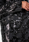 Y.A.S Striby Sequin Pinstripe Blazer, Black