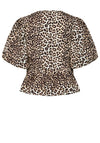 Y.A.S Leopard Print Bow Top, Birch
