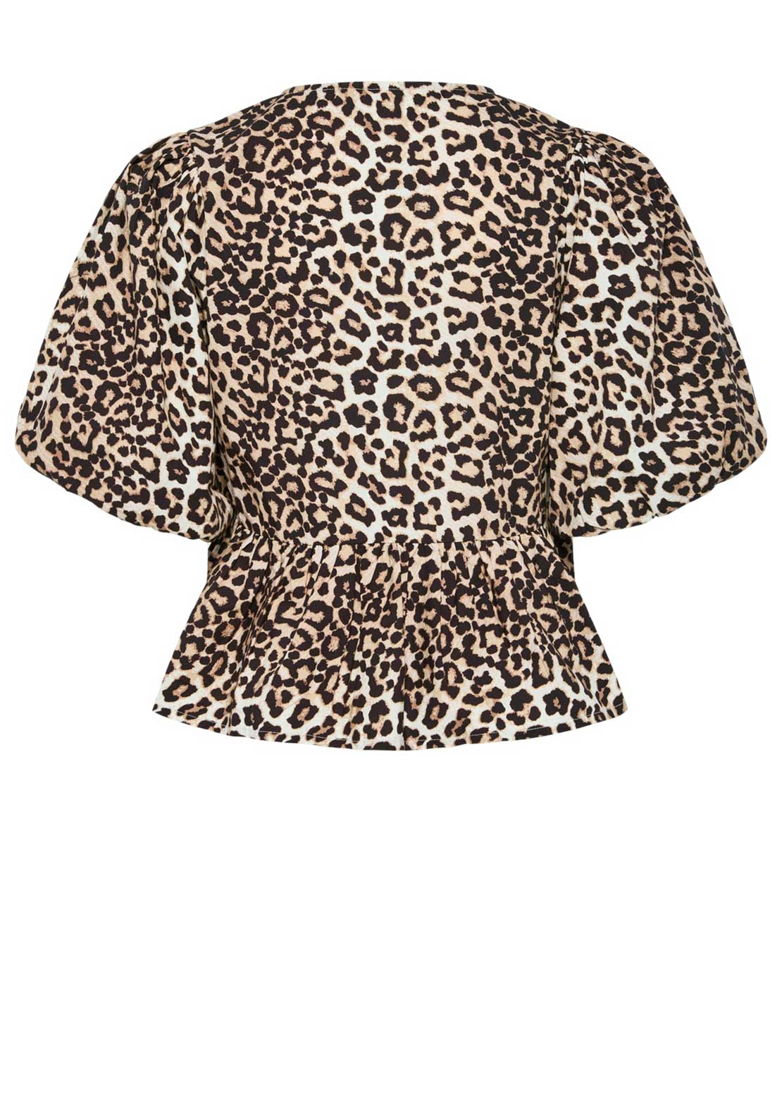 Y.A.S Leopard Print Bow Top, Birch