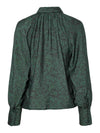Y.A.S Drea Long Sleeve Bow Shirt, Green