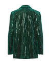 Y.A.S. Elvia Velvet Sequin Blazer, Green