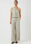Y.A.S Tava High Waist Wide Leg Trousers, Light Grey
