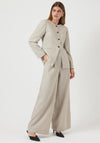 Y.A.S Vesti High Waisted Wide Leg Trouser, Off-White
