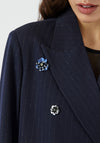 Y.A.S Midnight Embellished Cropped Blazer, Navy