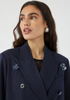 Y.A.S Midnight Embellished Cropped Blazer, Navy