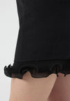 Y.A.S Frino Frill Detail Mini Skirt, Black
