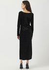 Y.A.S Tillia Velvet Rhinestone Long Dress, Black