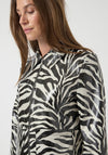 Y.A.S Zebra Genuine Leather Jacket, Black & White