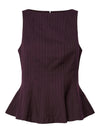 Y.A.S Burla Sleeveless Peplum Top, Wine