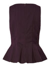 Y.A.S Burla Sleeveless Peplum Top, Wine