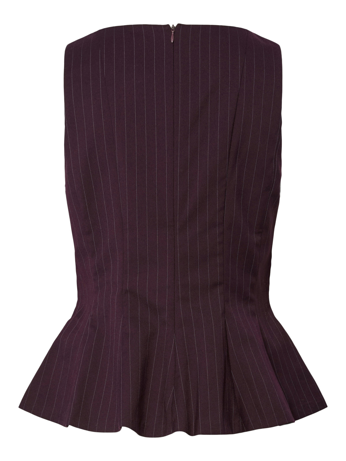 Y.A.S Burla Sleeveless Peplum Top, Wine