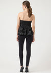 Y.A.S Fabric Flower Bandeau Top, Black