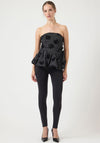 Y.A.S Fabric Flower Bandeau Top, Black