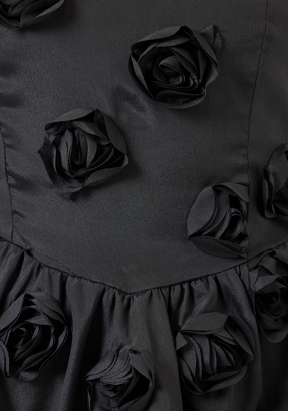 Y.A.S Fabric Flower Bandeau Top, Black