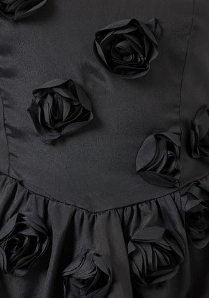 Y.A.S Fabric Flower Bandeau Top, Black