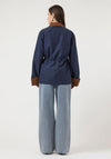 YAS Short Collared Coat, Navy