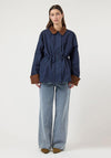 YAS Short Collared Coat, Navy
